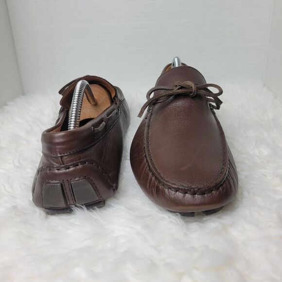 J.Crew Kenton Mens Loafer Size Size 11.5 Brown Leather Driving Moccasins Shoes - Picture 7 of 12